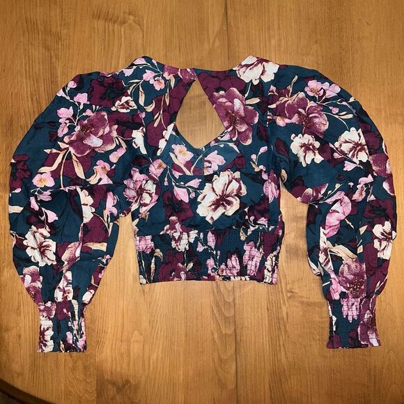 NEW Band Of The Free Women's Blouse Size XS Boho Peasant Smocked Cottagecore - Picture 11 of 13